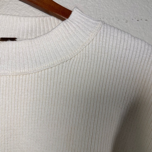 NWT Free People Easy Street Cropped Pullover Sweater - Ivory Medium - Picture 3 of 9